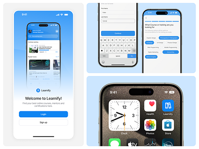 Learnify Sign Up - Course Mobile Applications android applications design design exploration design projects dribbble dribbble post graphic design illustration ios applications learning logo mobile mobile applications typography ui ui design ui ux design uiux work