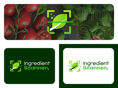 Logo - Ingredient Scanner app branding design fresh graphic design ingredient leaf logo scan scanner typography vector