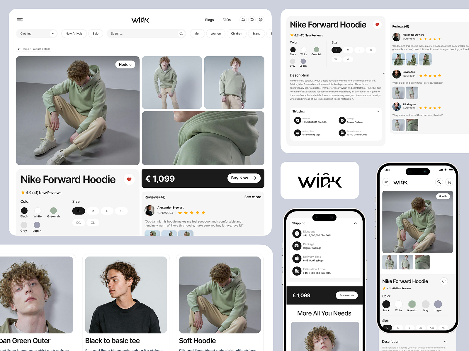 Wink Fashion Clothing Responsive site by Orbix Studio site  Apps
