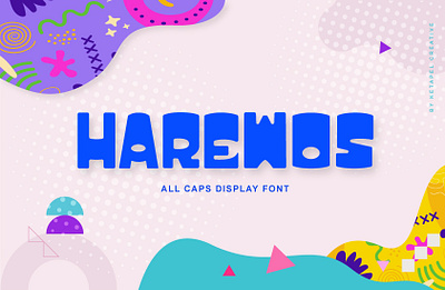 Harewos Font allcaps boldfont display font handlettering lettering sans serif typography