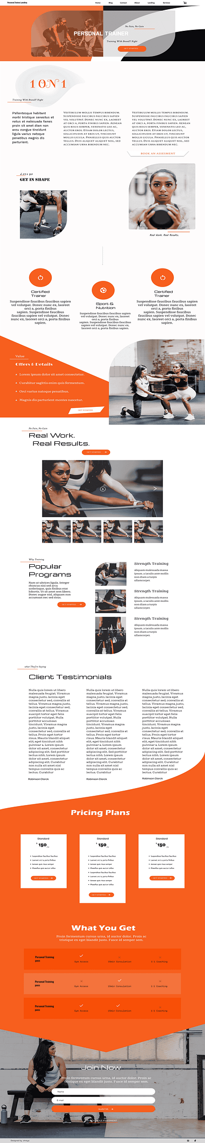 Personal Training Website UI 3d animation branding graphic design logo motion graphics ui