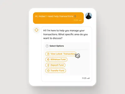 midasmind: AI Investing Roboadvisor App - Options Selection UIUX button ui chat bubble chat ui chatbot ui clean finance app finance asisstant app finance chatbot app finance companion app finance ui kit investing app investing ui kit investment app minimal options ui orange robo advisor app roboadvisor app roboadvisor ui yellow