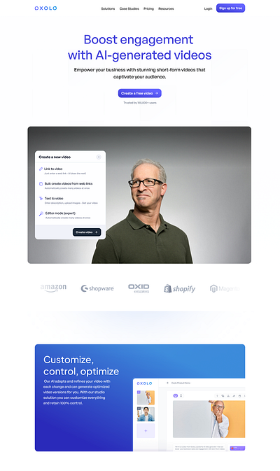 OXOLO Website redesign app design ui ux video web app web design web desing web ui website
