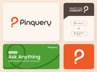 Pinquery Logo Design: Letter P + Question Mark ai answer artificial intelligence ask brainstorm brand identity branding community creative logo forum learn letter p lettermark logo design modern logo pin question question mark question mark logo quiz