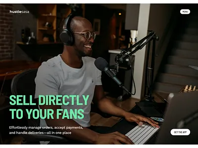 Hustlesasa hero section hero section landing page ui ux web design web ui