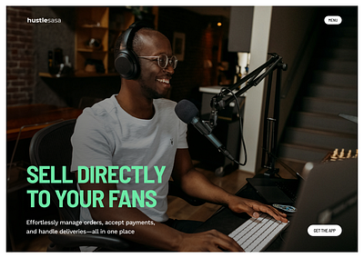 Hustlesasa hero section hero section landing page ui ux web design web ui