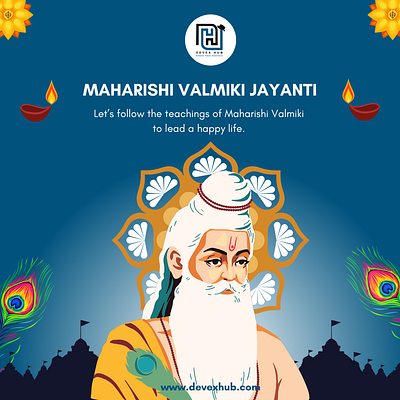 Maharishi Valmiki Jayanti graphic design ui