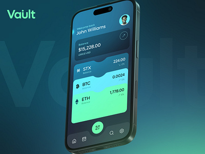 Vault CryptoBanking app bank crypto crypto banking dashboard