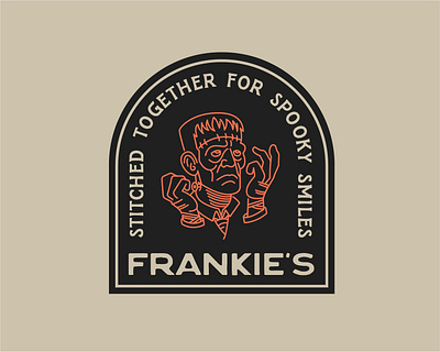 Frankie’s apparel badge design badges branding clothing brand design editorial frankies graphic design halloween hallowen illustration logo mascot merch merchandise poster sticker t shirt tee