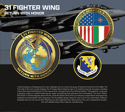 31 FIGHTER WING RETURN WITH HONOR 3d animation branding coin crypto design graphic design illustration logo ui