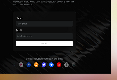 Blockbridge bento bitcoin crypto cryptocurrency design framer template ui ui design waitlist web design web3