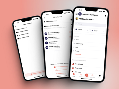 TeamPulse - Home Module add app channel list confirm email coversations create design dropdown info message infographics notifications productivity project search select workspace sidemenu ui ux workspace