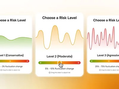 midasmind: AI Investing Roboadvisor App - Risk Level Rebalancing chart ui clean finance app finance chart gradient investing app investing portfolio investment app investment portfolio line chart ui minimal orange portfolio ui risk level risk level ui risk ui robo advisor app roboadvisor app roboadvisor ui stock investing app