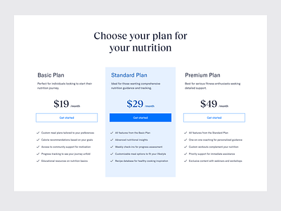 FitBite - Pricing section clean fresh modern pricing saas ui uiux web app website