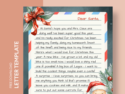 Free Editable Online Letter to Santa Template christmas christmas letter dear santa dear santa letter docs free google docs templates free template free template google docs google google docs letter letter to santa letters santa claus santa claus letter santa letter template xmas letter