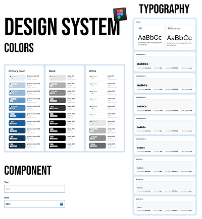 Design System colors design system figma system typography ui