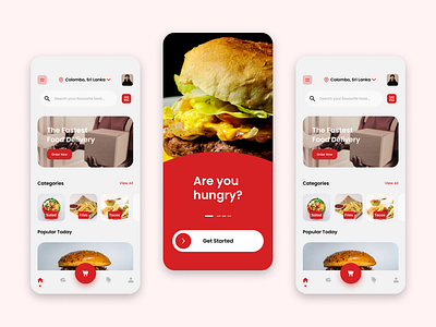 Food App Design app branding design graphic design ui ux ux design