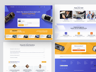 Car Sell Landing Page - Instant Cash Price abox agency branding car sales website community custom website design digital design dribbble figma design flat design graphic design inspiration instant cash price landing page design react js uiux design web agency web design website design website development