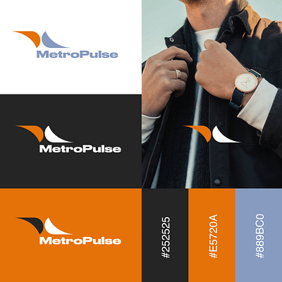 Metro Pulse - brand of casual watches branding casual design graphic design logo simple stylish watch