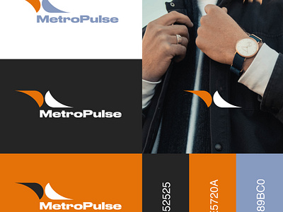 Metro Pulse - brand of casual watches branding casual design graphic design logo simple stylish watch