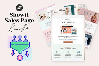 Showit Sales Page Bundle Templates coach landing page coach sales page coaching sales page landing page template sales page sales page template showit add on page showit bundle showit landing page showit sales page showit website