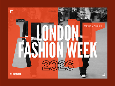 London fashion week 2026 - poster advertising banner designer fashion instagram poster product design social media style ui uxui webdesign