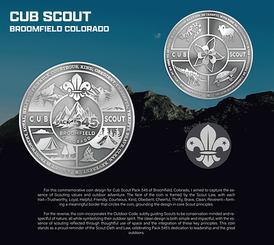 CUB SCOUT BROOMFIELD COLORADO 3d animation branding coin crypto design graphic design illustration logo ui