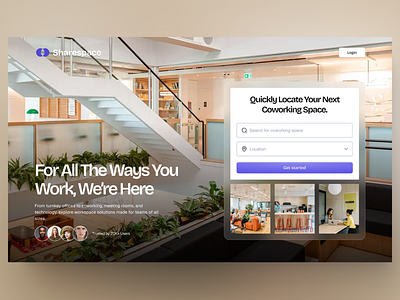 Coworking Space Concept coworking dailyuichallenge figma landingpage minimal uidesign