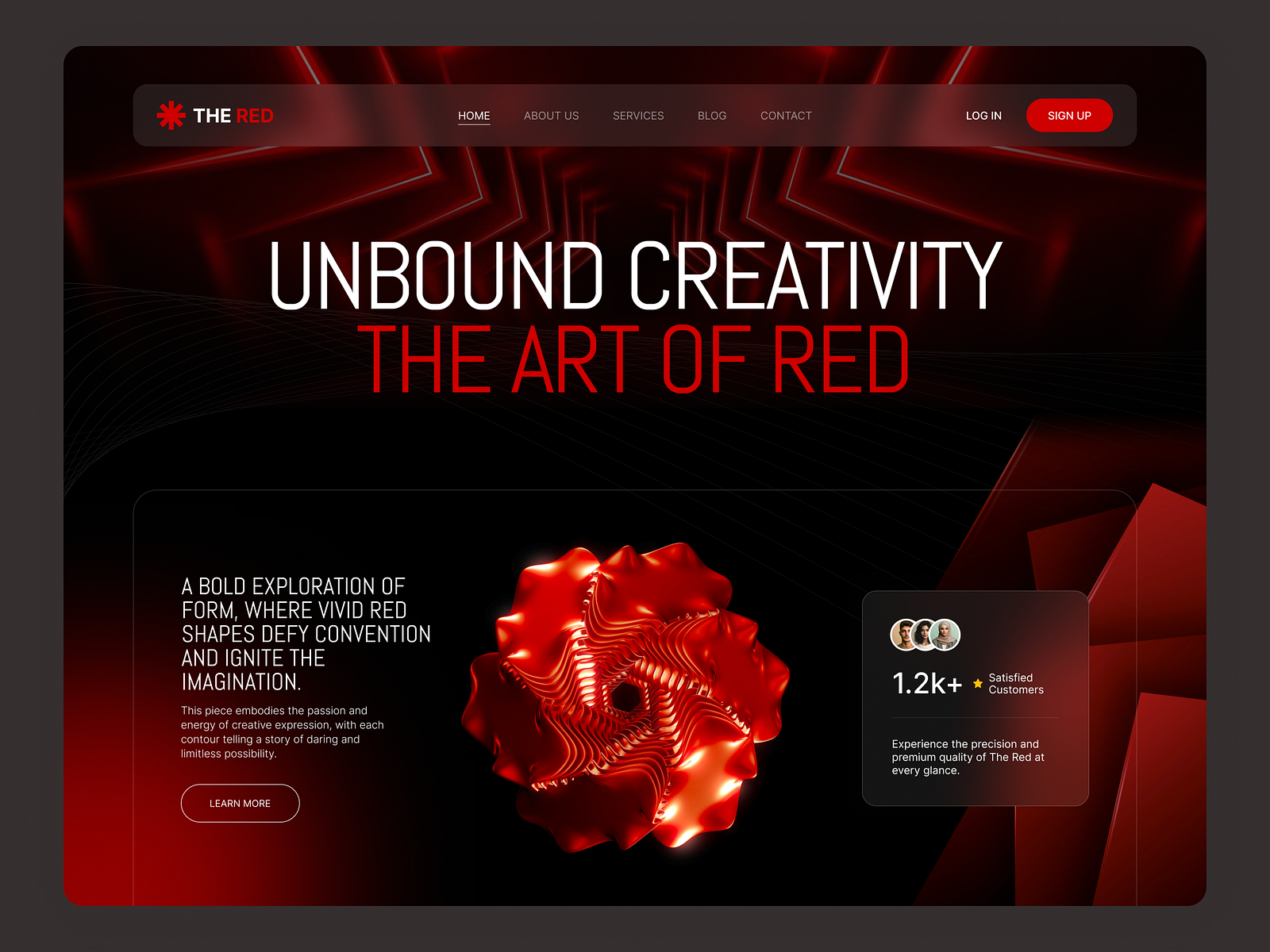 The Red Website Design by NETULR® on Dribbble