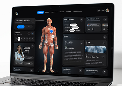 Humanex-AI : Full-Body Health Monitoring Dashboard⚕️ ai artonest dashboard design designers futureofai futureofhealth healthcare healthtech targetusers ui ux