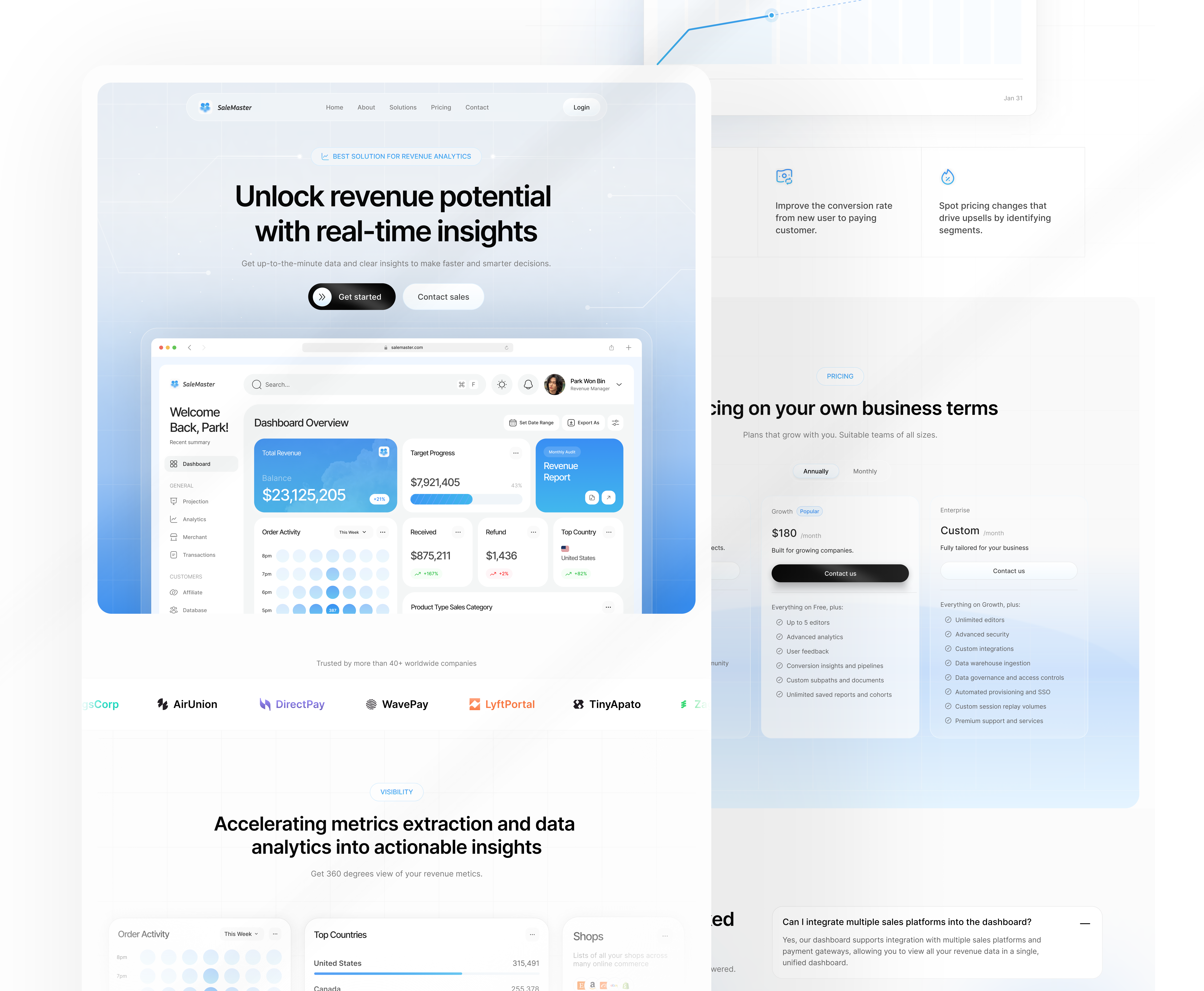 SaaS Landing Page — Website Design ai business dashboard design gradient homepage landing landing page landing page ui minimalistic minimalistic landing page saas saas landing saas landing page saas website ui web design web landing page website website design