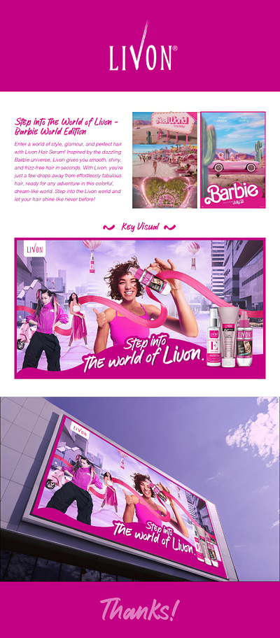 Livon Barbie Campaign ad beautu ad branding campaign ad design graphic design