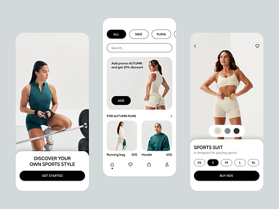 Sports Clothes Store App Design app design interface mobile ui ux