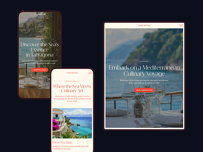 Viento del Mar — restaurant in Tarragona design minimalism typography ui web design