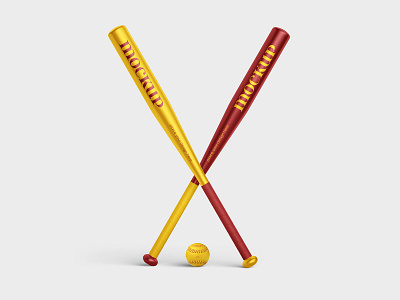 Baseball Bat american ball base baseball baseball bat bat champion equipment game garment league mockup mockups sports strike