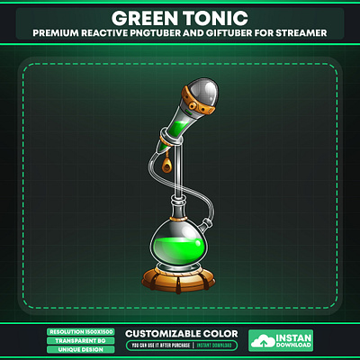 Green Potion Microphone for Vtuber potion mic