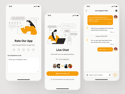 midasmind: AI Investing Roboadvisor App - Help Center UIUX chat support ui chat ui clean contact support ui finance ui finance ui kit help center help support ui help ui investing app investing ui investment app live support ui minimal orange robo advisor app roboadvisor app simple support ui yellow