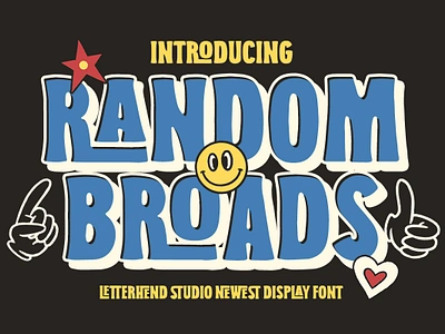 Random Broads Ligature Font freebies retro illustration