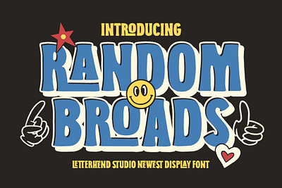 Random Broads Ligature Font freebies retro illustration