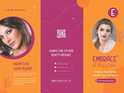 Embrace Beauty Trifold Brochure adobe indesign advertisement bifold brochure billboard bra branding brochure design graphic design logo print design social media post trifold brochure