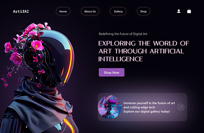 ArtifAI 3d ai ui uiux webdesign