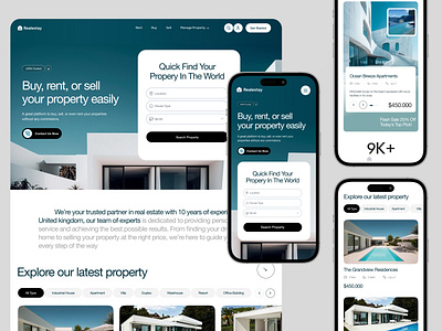 Real Estate Website Design booking buy minimal design mobile design platform design property real estate real estate app real estate website real estate website design realestate rent responsive design sell ui ux villa web design website design