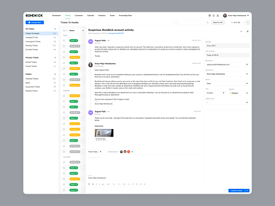 Backoffice (Tickets) backoffice dashboard tickets ui ux