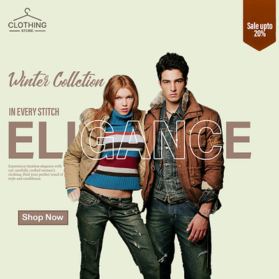 Discover Winter Elegance / Design banner design graphic design