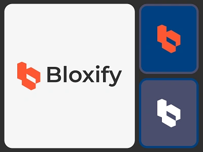 Bloxify 3D Print, Print Service Logo Design, 3D Print Solutions 2d flat logo 3d 3d print 3d print service logo 3d printing solutions brand identity branding color flat logo geometric logo identity logo logo design logos logotype modern logo pattern print print service startup