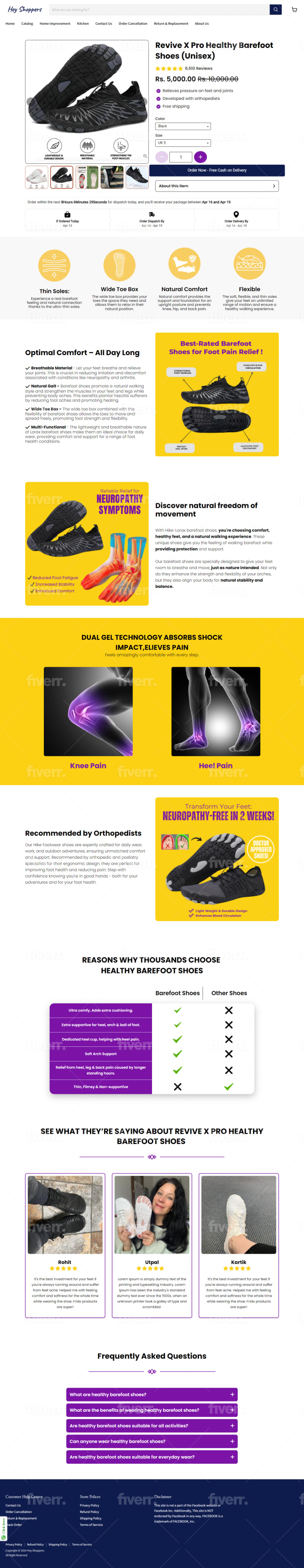 Shopify Website/Shopify Product Page abjahid dropshipping store ecommerce website gempages landing page one product page one product store pagefly product landing page redesign shopify responsive website shopify shopify expert shopify landing page shopify one product store shopify product page shopify store shopify website web design web development