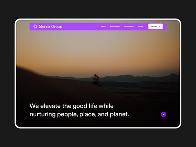 Morris Group - Landing branding creative group landing light moody page purple screen ui video web