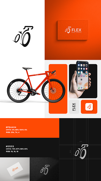 Bike logo design applogo bike bikeshare flex flexbikeshare logo minimal minimalogodesign orangecolor orangelogo simple