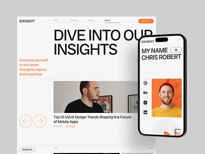Robert - Portfolio Website clean design framer portfolio portfolio website ui user interface ux website