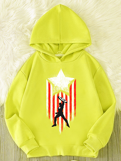 Design Boy's Hoodie, Captain American captain american design digital painting graphic design illustration photoshop print design separation color